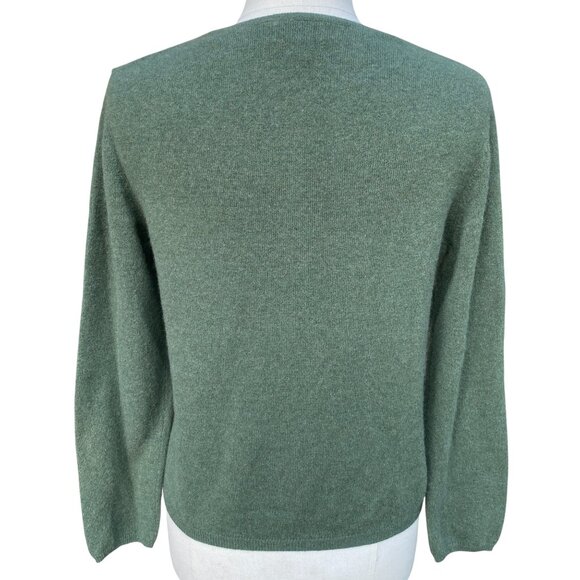 Charter Club 100% Cashmere Sweater Moss Green Old Money Quiet Luxury Capsule-L - Picture 6 of 7